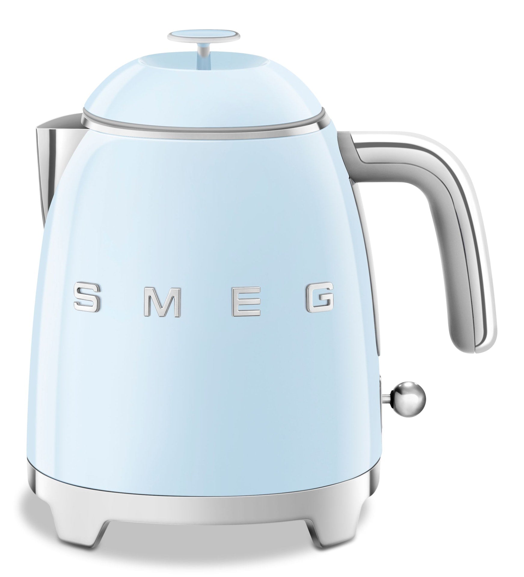 Smeg Elektro-Mini-Kessel im Retro-Stil mit schnurloser Basis, hellblau, 0,8-l