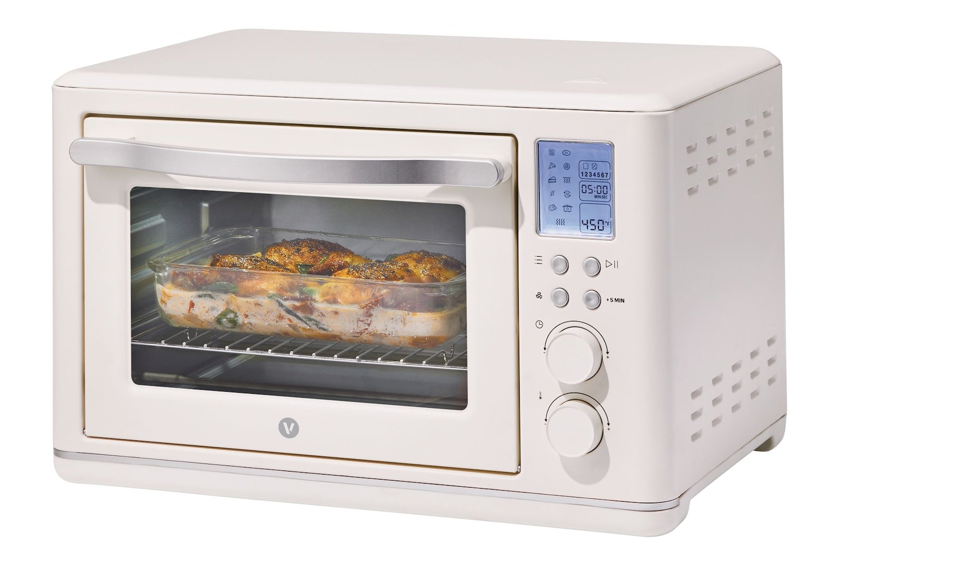 Vida by PADERNO Digitaler, multifunktionaler Fritteusen-Toasterofen mit 11 voreingestellten Funktionen, Shortbread, 6-Scheiben