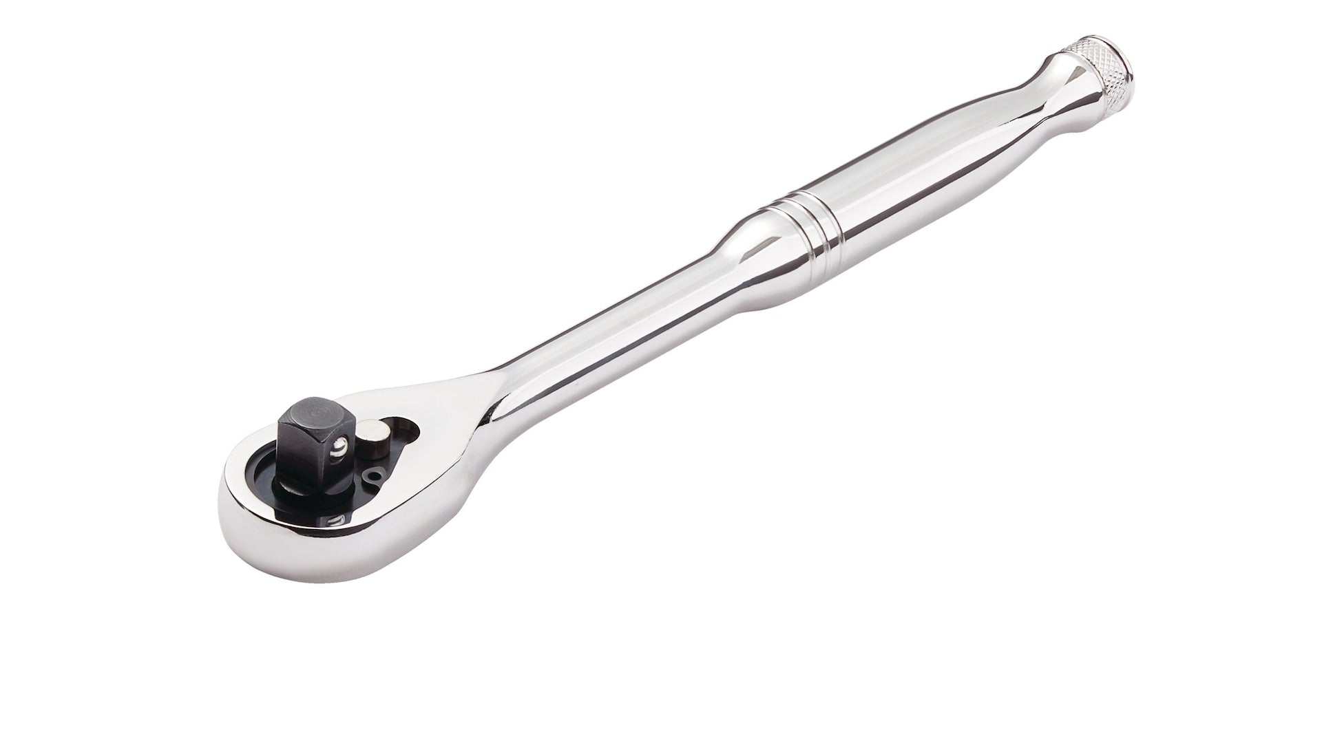 MAXIMUM 3/8-in-Antrieb 90-Zahn-Ratsche, CRV, Nickel-Chrom-plattierung, 8-in