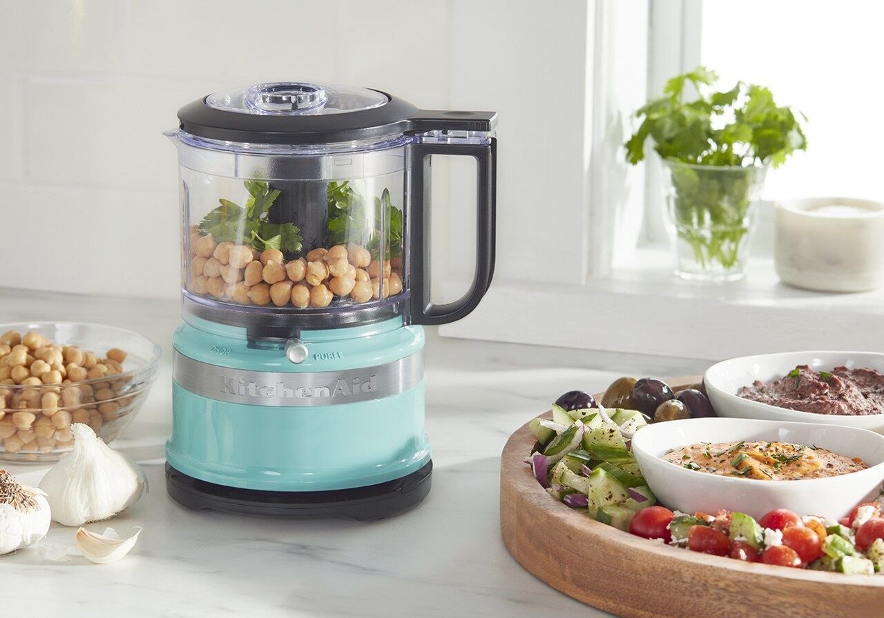 KitchenAid Kompakt 3,5 Tasse Lebensmittel Chopper / Mini Küchenmaschine mit Geschirrspüler sichere Teile, aqua Sky