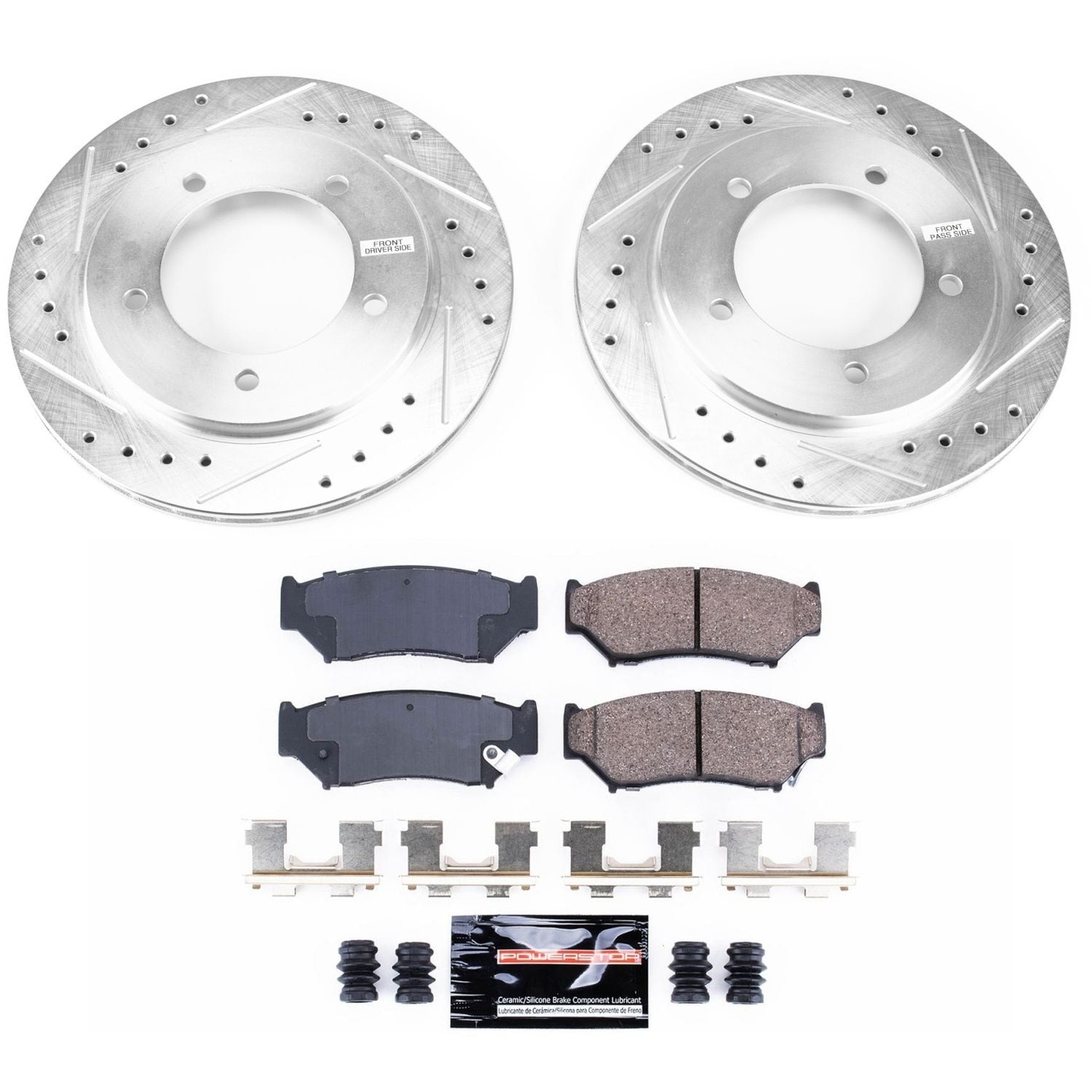 Power Haltestelle Z23 evolution sport performance brake kit - front (Teil# K5000 - K16000)