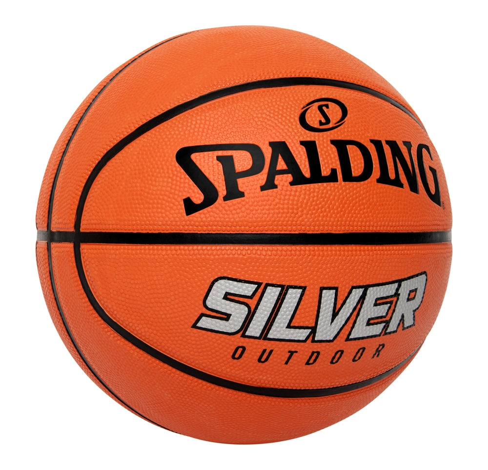 Spalding Silber Outdoor Gummibasketball, offizielle Größe 7 (29,5-in), orange