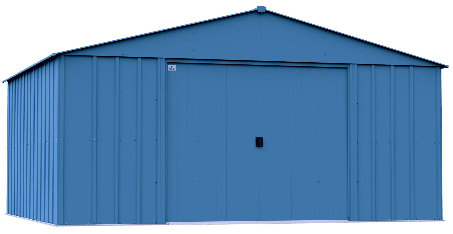 Arrow Klassisches 14x12-ft blau graues korrosionsbeständiges Stahlschuppen