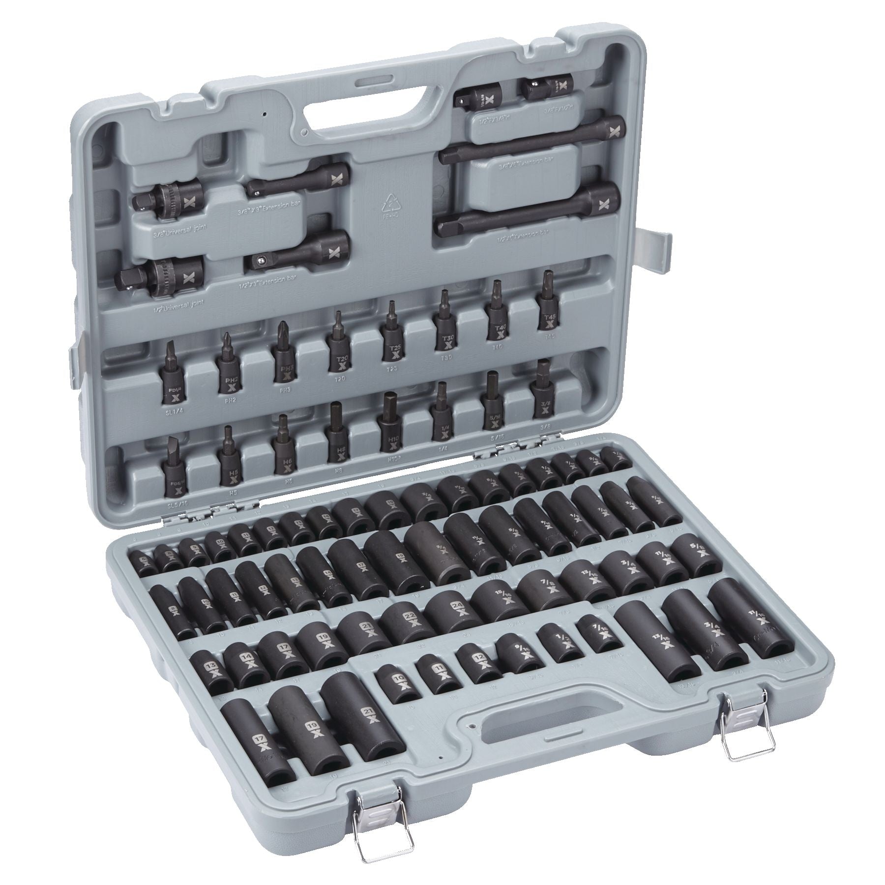 MAXIMUM 3/8-in & 1/2-in-Laufwerk professionelle Schlagbuchse, 83-pc, CRMO