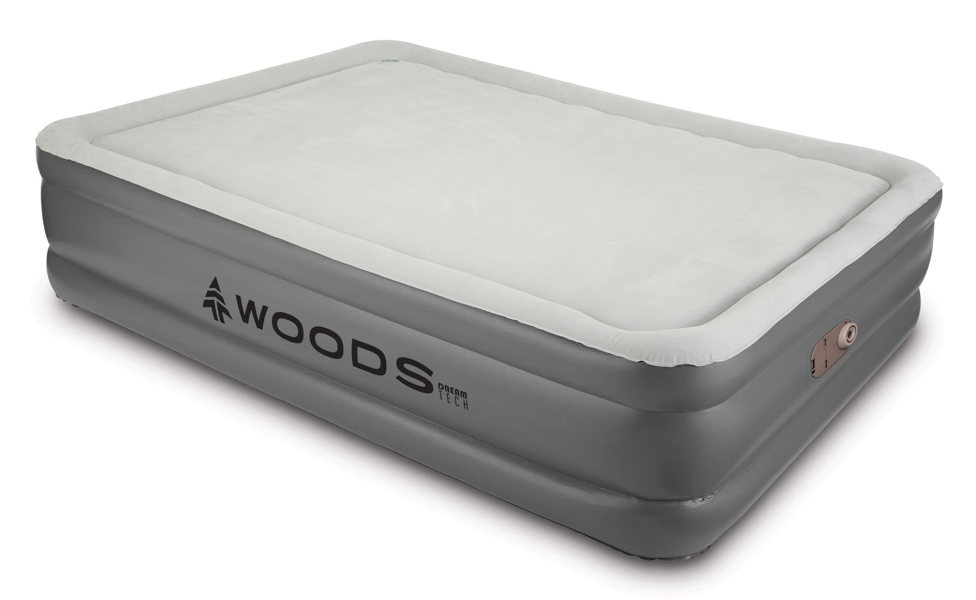 Woods Tritech-Gedächtnisschaum doppelt hohe Queen-Luftmatratze mit eingebauter 120-V-Pumpe