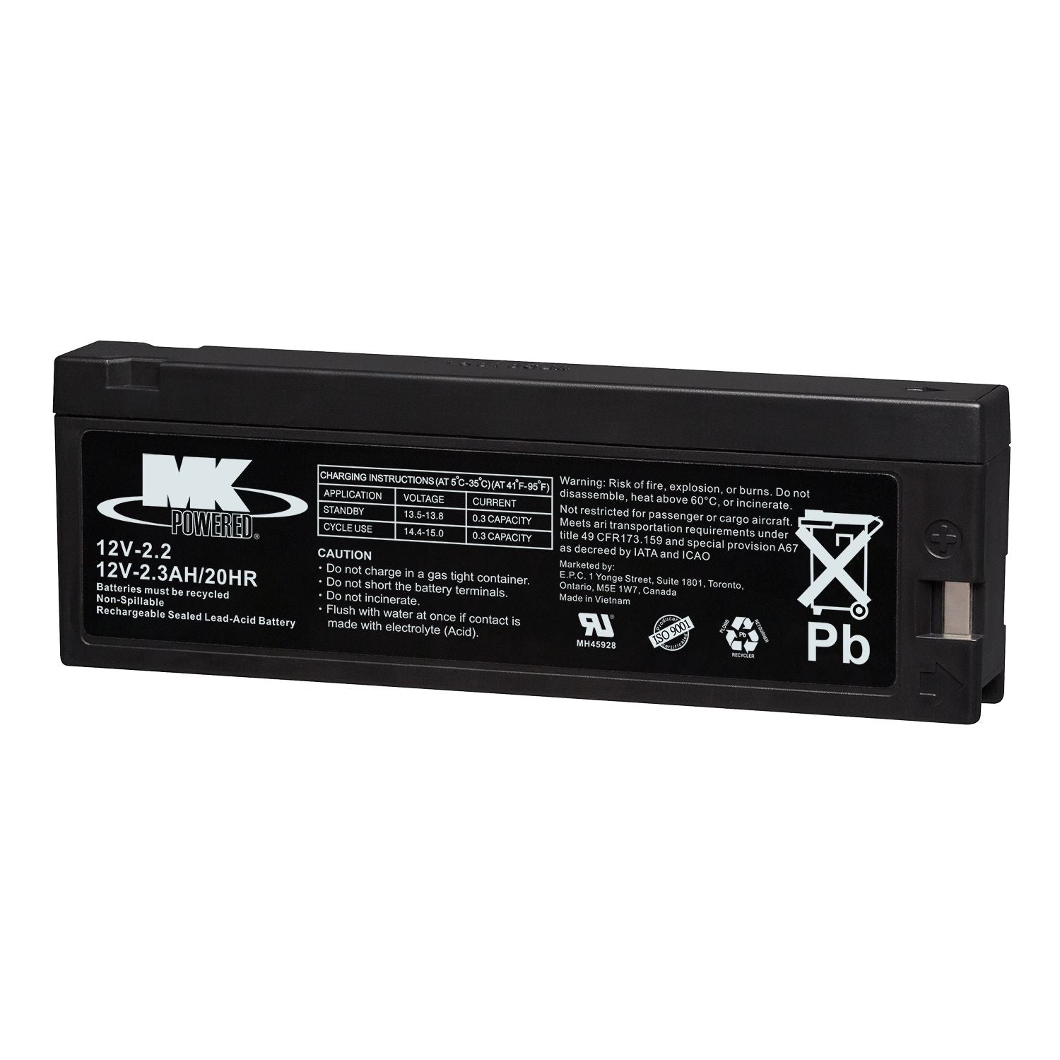MK Batterie 12 Volt 2,3 Ah SLA Batterie